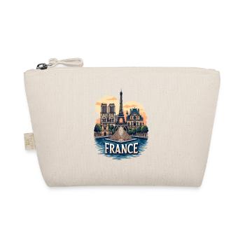 Paris Eiffelturm Bonjour Souvenirs - Bio-Täschchen - Natur - Vorne