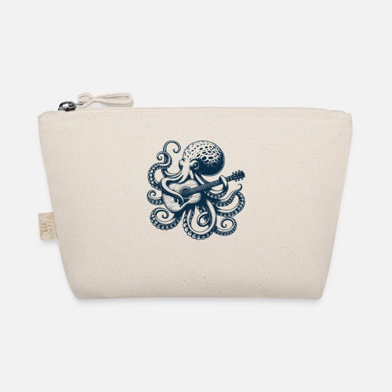 Octopus plays guitar Organic Pouch