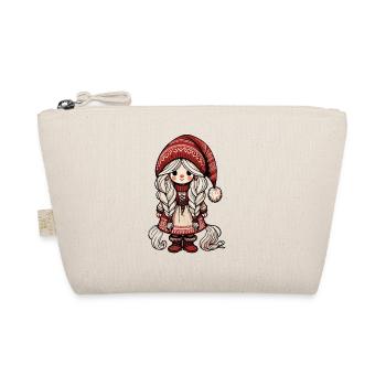 Cute Christmas Elf Scandinavian Style - Organic Pouch - nature - Front