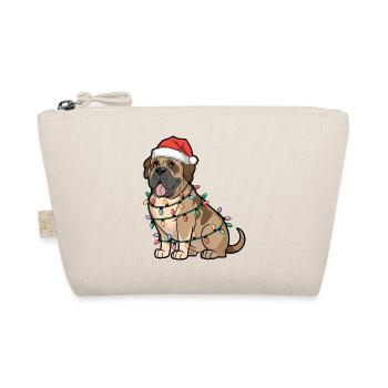 Mastiff Christmas Lights Xmas Dogs Gifts - Bio-Täschchen - Natur - Vorne