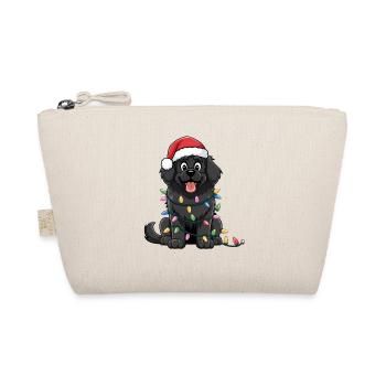 Newfoundland Christmas Lights Xmas Dogs Gifts - Bio-Täschchen - Natur - Vorne