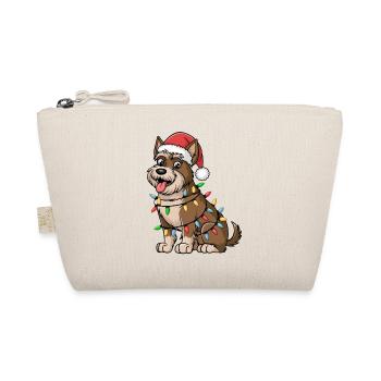 Irish Terrier Christmas Lights Xmas Dogs Gifts - Bio-Täschchen - Natur - Vorne