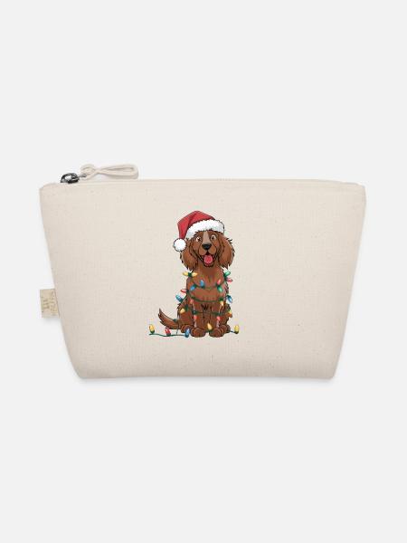 Irish Setter Christmas Lights Xmas Dogs Gifts - Bio-Täschchen - Natur