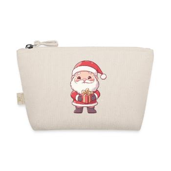 Santa Claus Women Men Children Christmas - Organic Pouch - nature - Front