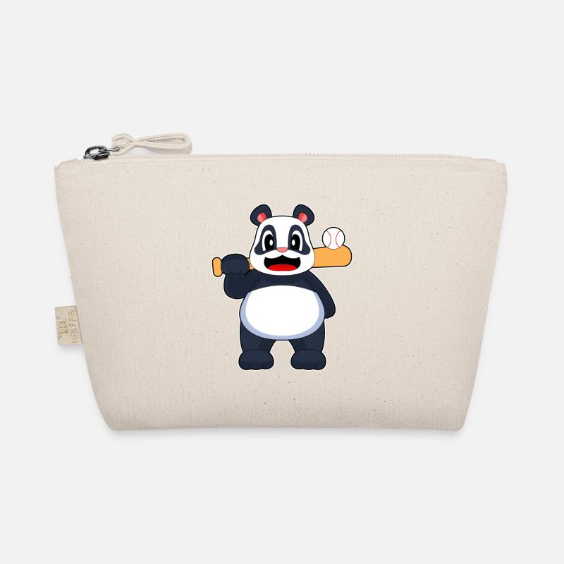 Panda Baseball Baseballschläger Bio-Täschchen