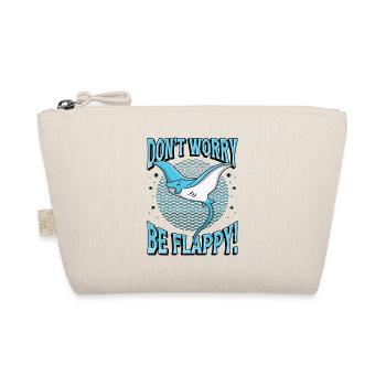 Manta Rays Don't Worry Be Flappy Marine Life Lover - Bio-Täschchen - Natur - Vorne