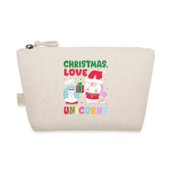 Licorne Chevaux Cavaliers Noël Amour Équitation - Trousse biologique - nature - Devant
