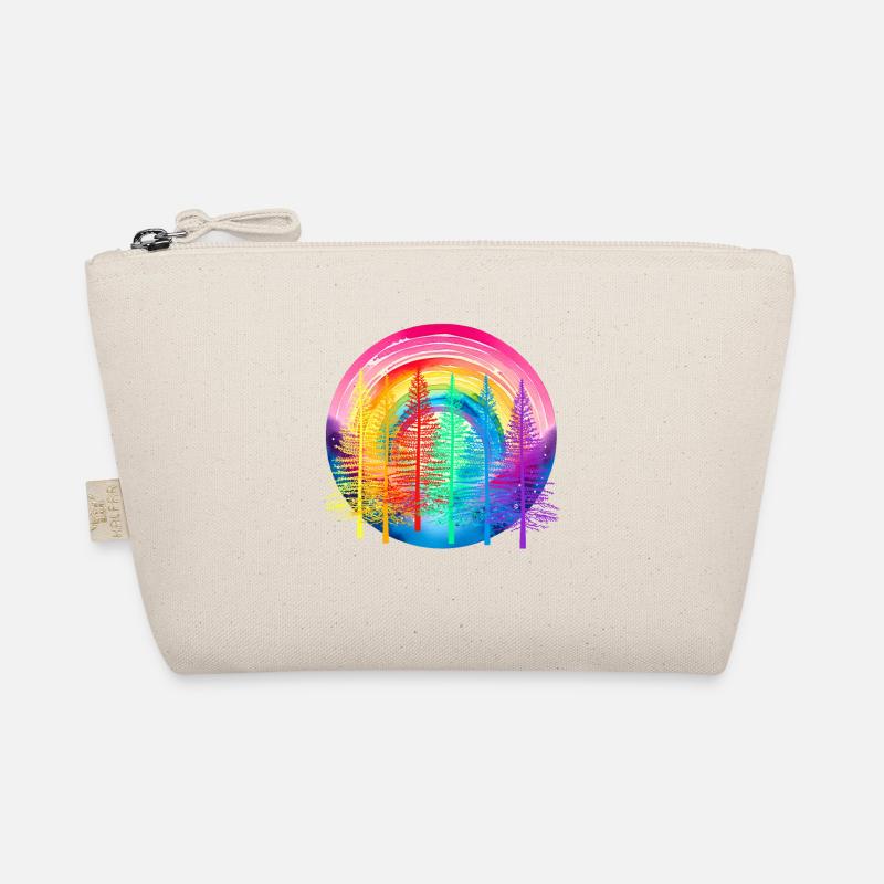 Regenbogen Wald LGBT Nadelwald Regenbogenfahne - Bio-Täschchen - Natur