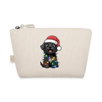 Schipperke Christmas Lights Xmas Dogs Gifts - Organic Pouch - nature - Front
