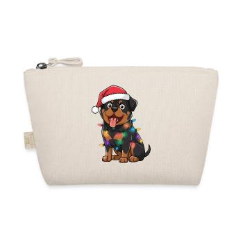 Rottweiler Christmas Lights Xmas Dogs Gifts - Organic Pouch - nature - Front