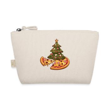 Pizza Christmas Tree Pepperoni Food Gifts for Men - Organic Pouch - nature - Front