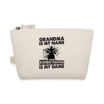 Kendo Grandma is my name Kendo fighting is my game - Organic Pouch - nature - Front