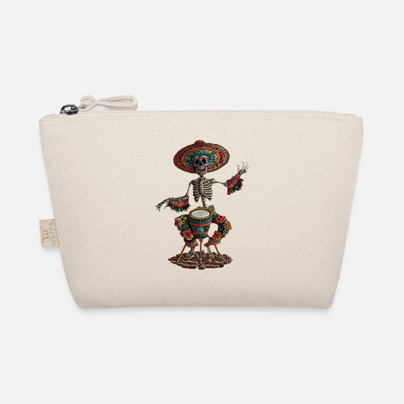 Mexican Skeleton Drums Organic Pouch