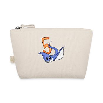 5th Birthday Motif Stingray - 5 years - Organic Pouch - nature - Front