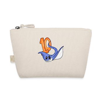 10th Birthday Motif Stingray - ten - 10 years - Organic Pouch - nature - Front