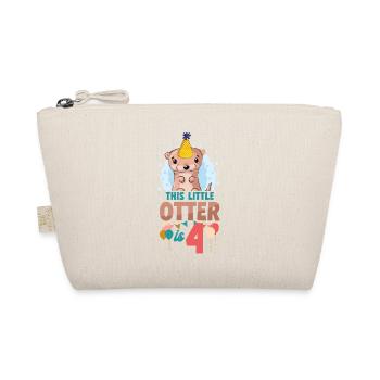 Otter Birthday This Little Otter - Organic Pouch - nature - Front