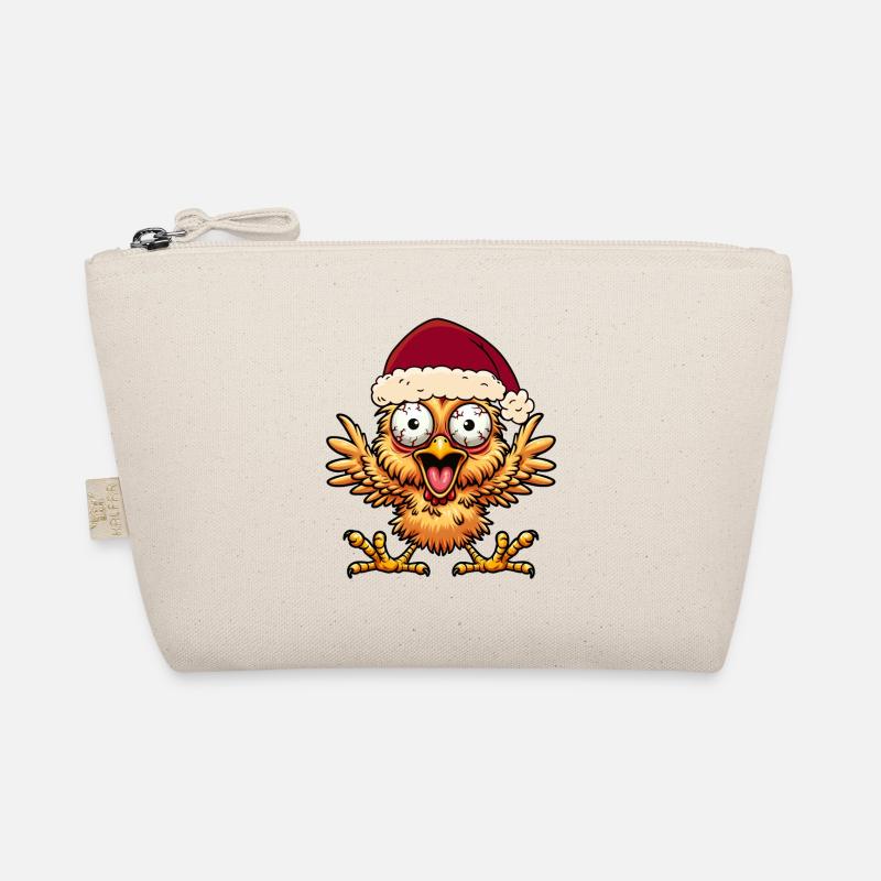 Christmas Chicken Chickens Santa Claus Organic Pouch