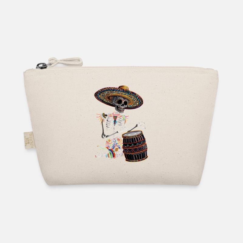 Mexican Skeleton Drums Organic Pouch