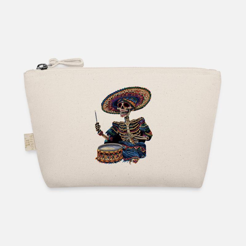 Mexican Skeleton Drums Organic Pouch