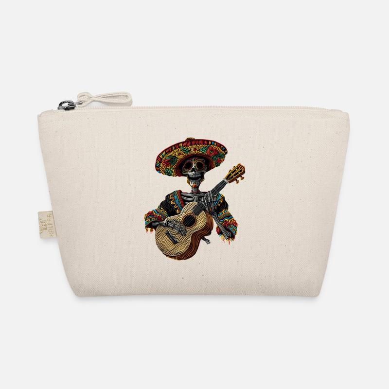 Ukulele Mexican Skeleton Organic Pouch