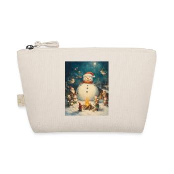 Bonhomme de neige feu de camp Noël Femmes Hommes - Trousse biologique - nature - Devant