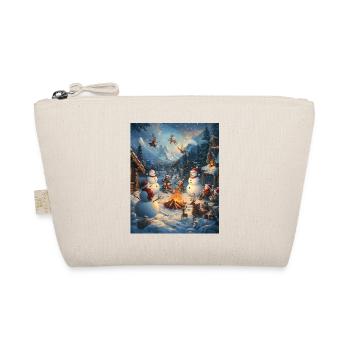 Bonhomme de neige feu de camp Noël Femmes Hommes - Trousse biologique - nature - Devant