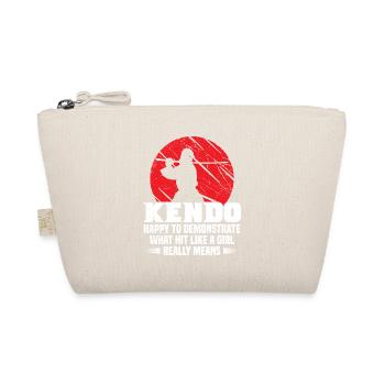 Kendo likes to show what Hit Like A Girl really is - Organic Pouch - nature - Front