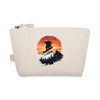 Snowboarders Sun Mountains - Organic Pouch - nature - Front
