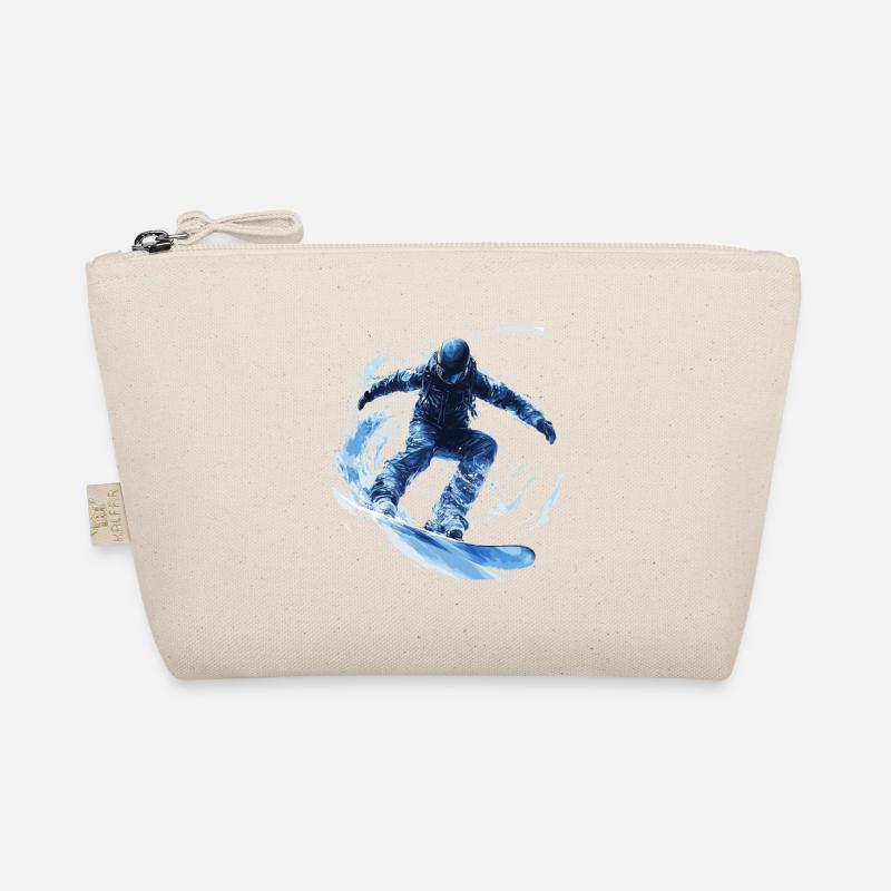 Snowboarder Snow Waves Slope Organic Pouch