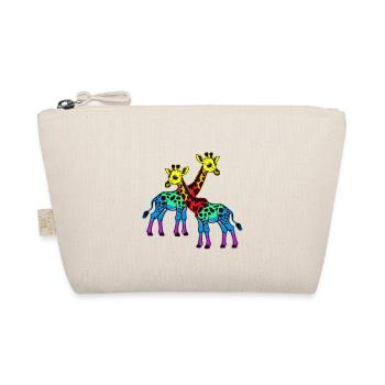 LGBT Regenbogen Giraffen Giraffe Gay Pride - Bio-Täschchen - Natur - Vorne