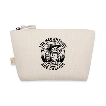 The Meowntains Are Calling Hiking Mountains Cat - Organic Pouch - nature - Front