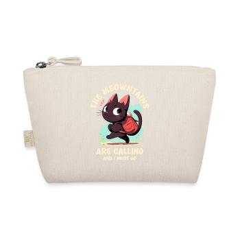 The Meowntains Are Calling Mountains Hiking Cat - Organic Pouch - nature - Front