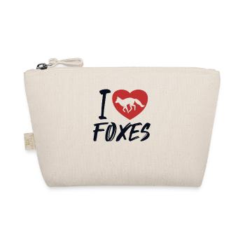 I love Foxes Red Fox Canidae Caninae Fox Lover Fox - Organic Pouch - nature - Front