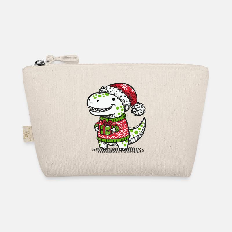 Weihnachts-T-Rex mit Geschenk Bio-Täschchen