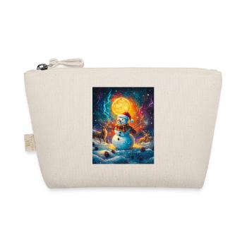 Snowman Christmas Decoration Women Men Children - Organic Pouch - nature - Front