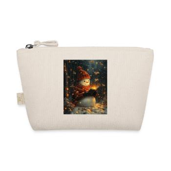 Snowman Christmas Women Men Children - Organic Pouch - nature - Front