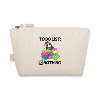 Funny Saying Funny Sayings - Panda Motif - Organic Pouch - nature - Front