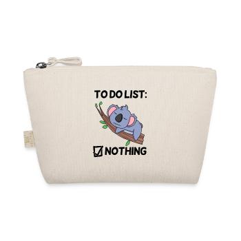 Funny Saying Funny Sayings - Koala Motif - Organic Pouch - nature - Front