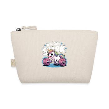 Einhorn Unicorn Ich Bin So Stark - Bio-Täschchen - Natur - Vorne