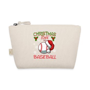 Baseball Spieler Team Club Weihnachten Liebe - Bio-Täschchen - Natur - Vorne