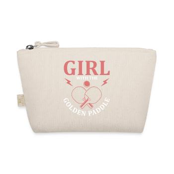Spielerin Girl Frauen Damen Outfit! Tischtennis - Bio-Täschchen - Natur - Vorne