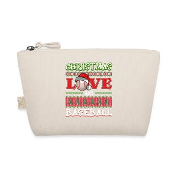 Baseball Spieler Team Club Weihnachten Liebe - Bio-Täschchen - Natur - Vorne