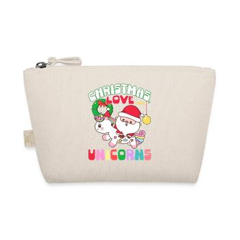 Licorne Chevaux Cavaliers Noël Amour Équitation - Trousse biologique - nature - Devant