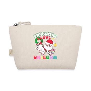 Licorne Chevaux Cavaliers Noël Amour Équitation - Trousse biologique - nature - Devant