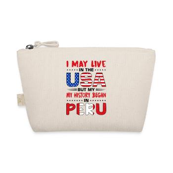 Peruvian Roots Peru Flag Peruano Pride - Organic Pouch - nature - Front