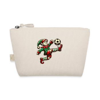 Soccer Playing Eleven With Ball - Organic Pouch - nature - Front