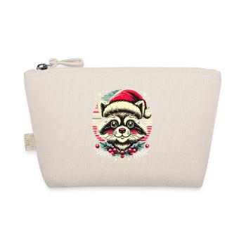 Mignon raton laveur de Noël avec casquette - Trousse biologique - nature - Devant
