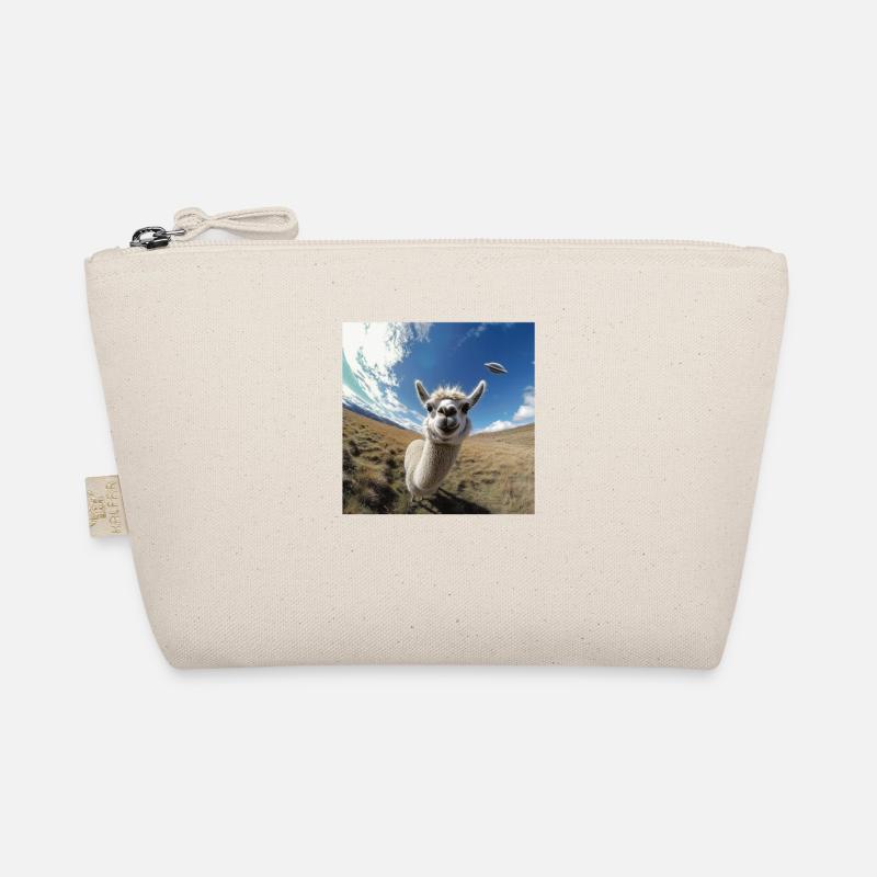 Llama Selfie with UFOs, weirder Organic Pouch
