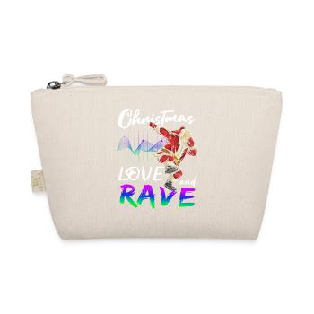 Weihnachten Disco, Rave, Techno, House, Goa, Party - Bio-Täschchen - Natur - Vorne