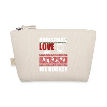 Weihnachten, Liebe und Eishockey Magie auf dem Eis - Bio-Täschchen - Natur - Vorne